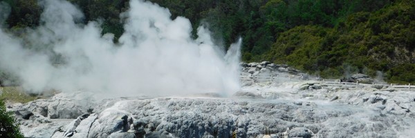 Première superbe journée à Rotorua avec  les geysers de Te Puia, le Buried Village et une soirée maorie à&nbsp;Mitai